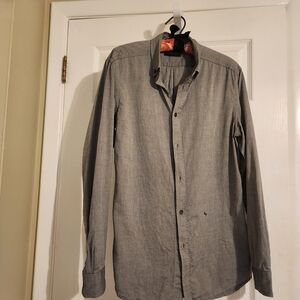 Diesel Gray Casual Button Down Shirt